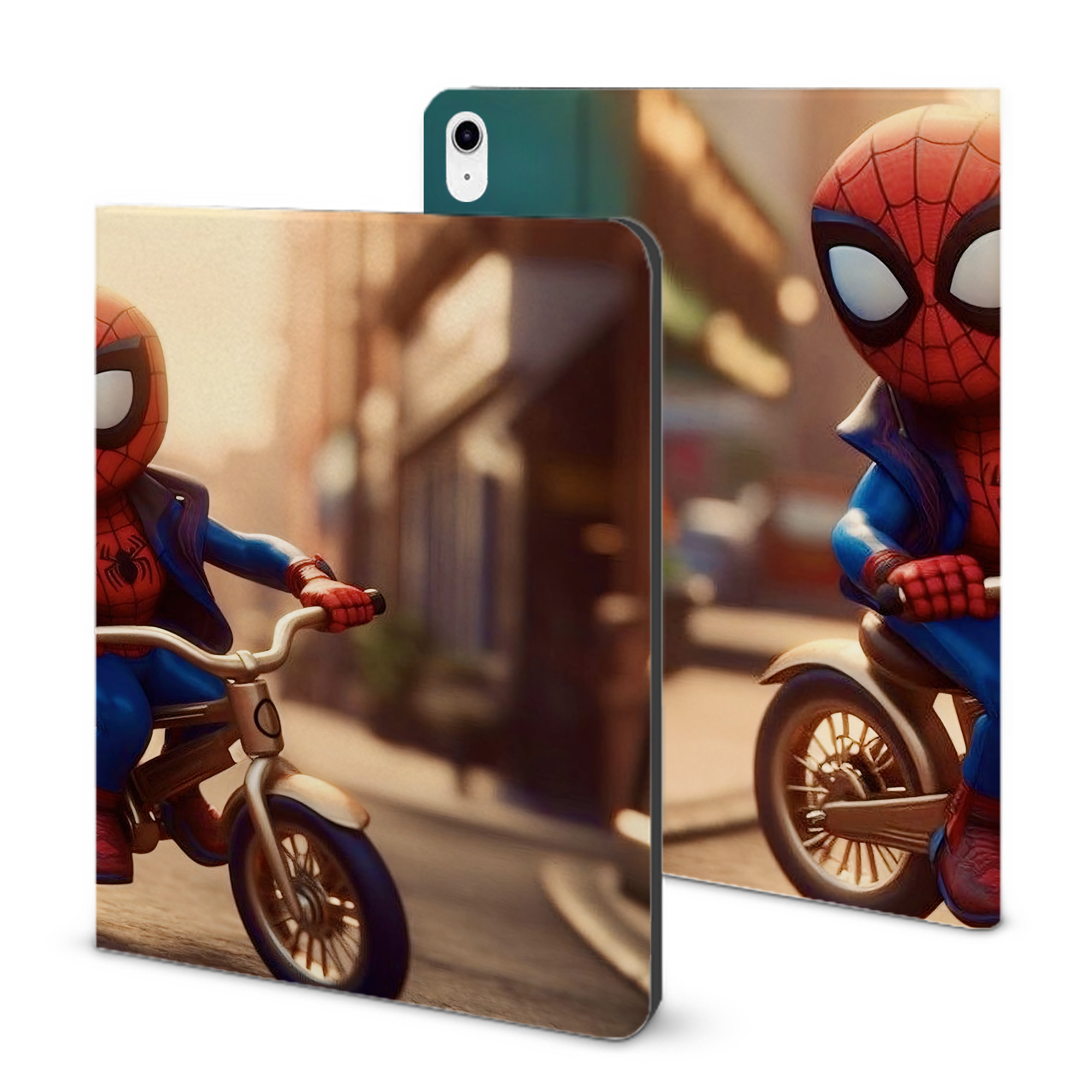 （画像用） Spider Man スパイダーマン IPad ケース ブック型 PUレザー TPU 耐衝撃 軽量 薄型 ペン収納なし 全面保護 IPad 各モデル対応